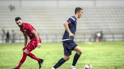 Action from Syria v Guam at Al Maktoum bin Rashid Stadium. Antonie Robertson/The National