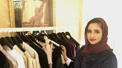 Designer Hessa Al Falasi, who owns the HF Boutique in Dubai, had her collections displayed at Fashion Forward’s showroom during Paris Fashion Week. Photo by Rebecca McLaughlin-Duane