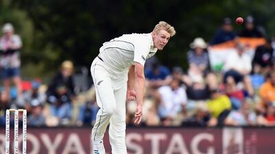 Kyle Jamieson of New Zealand picked up five wickets at the Hagley Oval. Getty Images