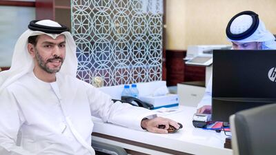 Mubarak Al Mansouri registers as a nominee for the FNC elections. Victor Besa/The National