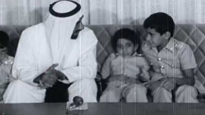 A screeenshot from a Father's Day video posted by Sheikh Mohamed to honour UAE Founding Father, the late Sheikh Zayed bin Sultan Al Nahyan. Photo: Sheikh Mohamed / X