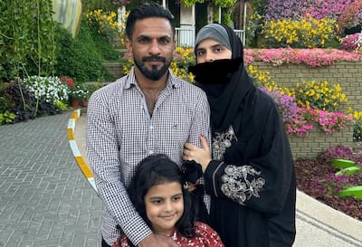 Indian engineer Syed Waheed, his wife Sana Begum, with their daughter Sidra Begum in Dubai. Photo: Syed Ismail