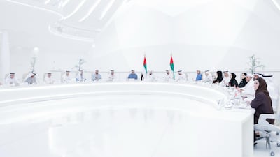 The Cabinet meeting heard commendations of the defensive work of the UAE's Armed Forces and praise for the co-operative spirit of Emiratis and residents at a time of great stress