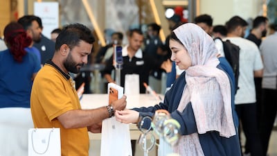 The turnout at the Apple store shows the continued popularity of the iPhone