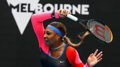 United States' Serena Williams on her way to a convincing win over Laura Siegemund of Germany. PA