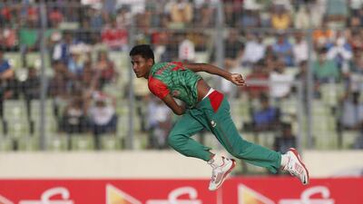 Bangladesh’s Mustafizur Rahman took five and six wickets in the first two one-day internationals against India. AM Ahad / AP Photo