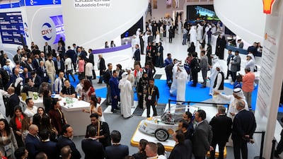 Visitors attend Adipec, the annual energy industry exhibition and conference, in Abu Dhabi on November 3, 2025. Reuters