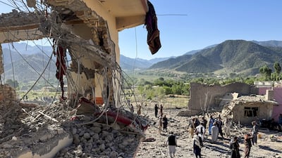 A destroyed building after Pakistani air strikes in the Samkani district of Afghanistan. The Taliban claimed responsibility for the attacks. Reuters