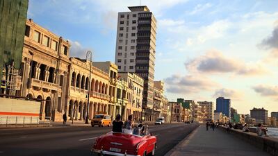 Tourists in a car at the esplanade in Havana, Cuba. Cubans welcomed their new president Miguel Diaz-Canel without surprise and with the hope that 'something improves' in the post-Castro era. Alejandro Ernesto / EPA.