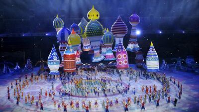 Artists perform during the opening ceremony of the 2014 Winter Olympics in Sochi, Russia, yesterday. Mark Humphrey / AP Photo