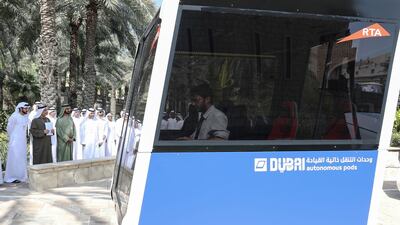 Government of Dubai Media Office – 13 February 2018: Vice President and Prime Minister of the UAE and Ruler of Dubai His Highness Sheikh Mohammed bin Rashid Al Maktoum, attended initial tests of the world’s first autonomous pods. The project is developed by The Roads and Transport Authority (RTA), in cooperation with Next Future Transportation. The project is part of RTA’s efforts under Dubai Future Accelerators initiatives. Wam