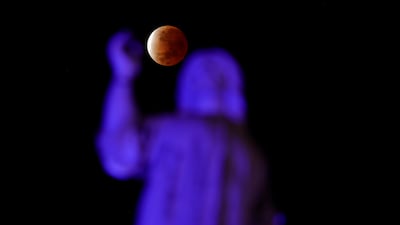 The Moon in shadow during a partial lunar eclipse seen from San Salvador, El Salvador. Reuters