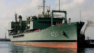 The Kharg was one of the few vessels in the Iranian navy capable of resupplying its other ships at sea. AFP