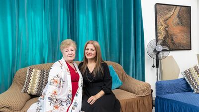 Artist Shadwan Hammoudeh shares a one-bedroom apartment with her mother in Al Nahda. All photos: Antonie Robertson / The National