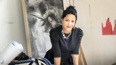 Sam Saliba says her company has seen a surge in business after more clients ordered artworks to brighten up their offices during the pandemic. Antonie Robertson / The National