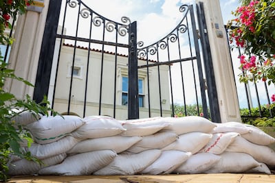 Flood defences in Dubai's Green Community. Chris Whiteoak / The National
