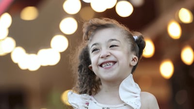 Jana Abdulrahman, 5, born with a hole in her heart underwent life-saving open heart surgery in Sharjah. Chris Whiteoak / The National