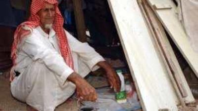 An elderly man outside his shanty home. A Saudi prince last month publicly commented on the country's uneven distribution of its wealth.