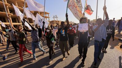 Protesters during a rally against military rule in Khartoum, Sudan's capital. Reuters