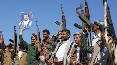 Houthi supporters take part in a pro-Palestinian protest in Sanaa, Yemen. Reuters