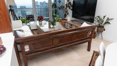 A wooden bench made in Indonesia that was in one man’s family for more than 100 years