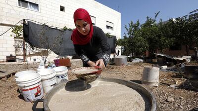 The grape mixture is sieved. EPA