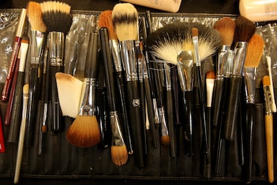 Professional make-up artists own multiple brushes and tools that must be cleaned after every use. Andrew Parsons / The National