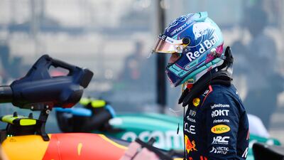 Max Verstappen makes his way back to the paddock after having to settle for ninth on the grid for the Miami Grand Prix. Getty