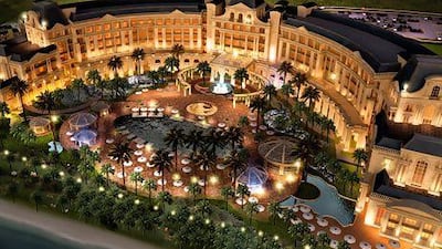 The hotel will have 366 rooms and villas as well as conference facilities, restaurants, a spa and gym and a sand-bottomed swimming pool when it opens in 2015. Courtesy TDIC