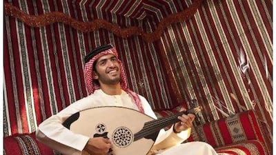 "I cannot read music. I find that difficult because, for starters, the annotations are in Italian. I just learnt to play by ear," says Rashid bin Hussain, an Emirati oud player. Antonie Robertson / The National