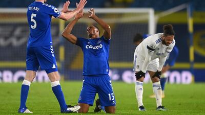 Yerry Mina, 6 - Not being able to properly deal with Leeds’ pressure for the goal is concerning, but this was still a typically confident display from the Colombian. Getty Images