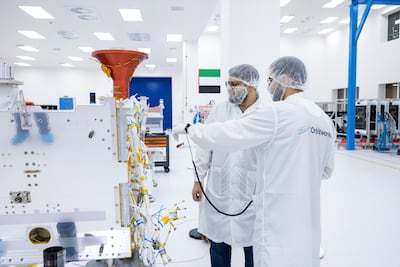 The cutting-edge satellite was designed and assembled in Abu Dhabi. Photo: Orbitworks