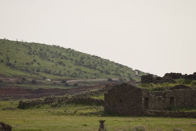 Deep trenches and military fortification works in Syria's Quneitra province, along the Sufa 53 military line that Israel is creating in southern Syria. Anadolu via AFP