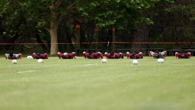 New Zealand players during a training session at Narrabeen Academy of Sport in Sydney, Australia, on Tuesday, November 12. Getty