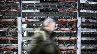 A cryptocurrency mining centre in the Russian city of Bratsk. Keeping energy costs and emissions down could add value to crypto assets. Reuters