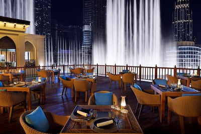 Thiptara's terrace is located along Burj Lake. Courtesy of Thiptara