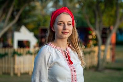Yevheniia Kryklyvets has been in the UAE since 2022. 'We are doing or best to keep talking about Ukraine,' she says. Photo: Ahmed Ramzan for The National