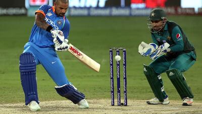 India, in blue, beat Pakistan in the two one-day internationals they played in at the Asia Cup last month. AP Photo