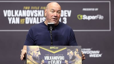 UFC CEO Dana White at the Etihad Arena in Abu Dhabi