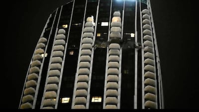 The damage can be seen in this image, which was released by authorities and brightened by The National. Photo: Dubai Government Media Office