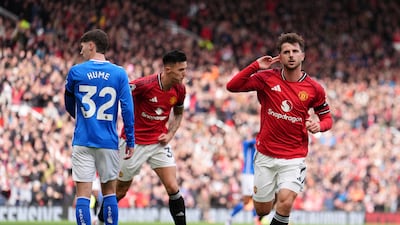Mason Mount celebrates scoring the opening goal. PA
