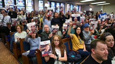 The event coincided with the six-month mark of the war in London. AFP