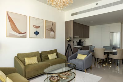 Tamas Bencsik rents out his apartment short term in Dubai Harbour. Antonie Robertson / The National