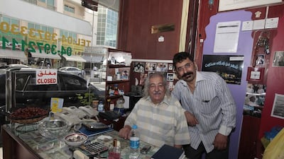 Mohammed Ali Ansari, left, pictured with Majeed Ali Ansari in 2013, at their family-run Special Ostadi restaurant in 2013. Jeffrey E Biteng / The National
