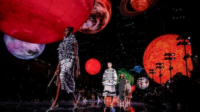 French designer Matthieu Blazy's Chanel creations on display for Paris Fashion Week. EPA