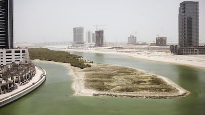 The sea view on Reem Island from the rooftop of Reem Diamond.