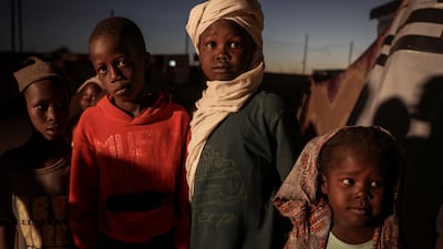 Sudanese refugee children who fled the fighting in their country. There are 123.2 million refugees and displaced people around the world. Reuters
