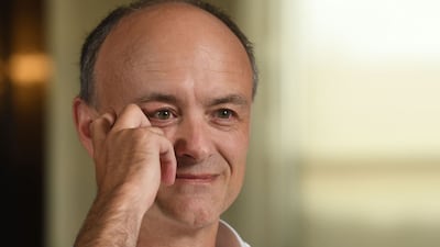 Boris Johnson's former adviser Dominic Cummings speaks to the BBC in London. AFP