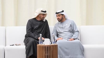 Sheikh Mohamed and Sheikh Hamdan bin Zayed, Ruler’s Representative in Al Dhafra Region