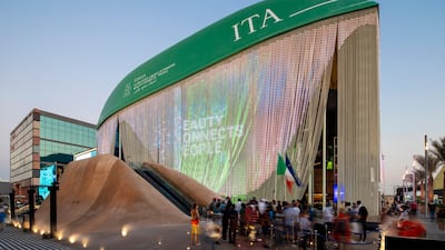 The Italy pavilion has a life-sized replica of the Statue of David inside. Photo: Katarina Premfors / Expo 2020 Dubai